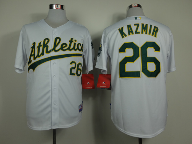 Men Oakland Athletics 26 Kazmir White MLB Jerseys